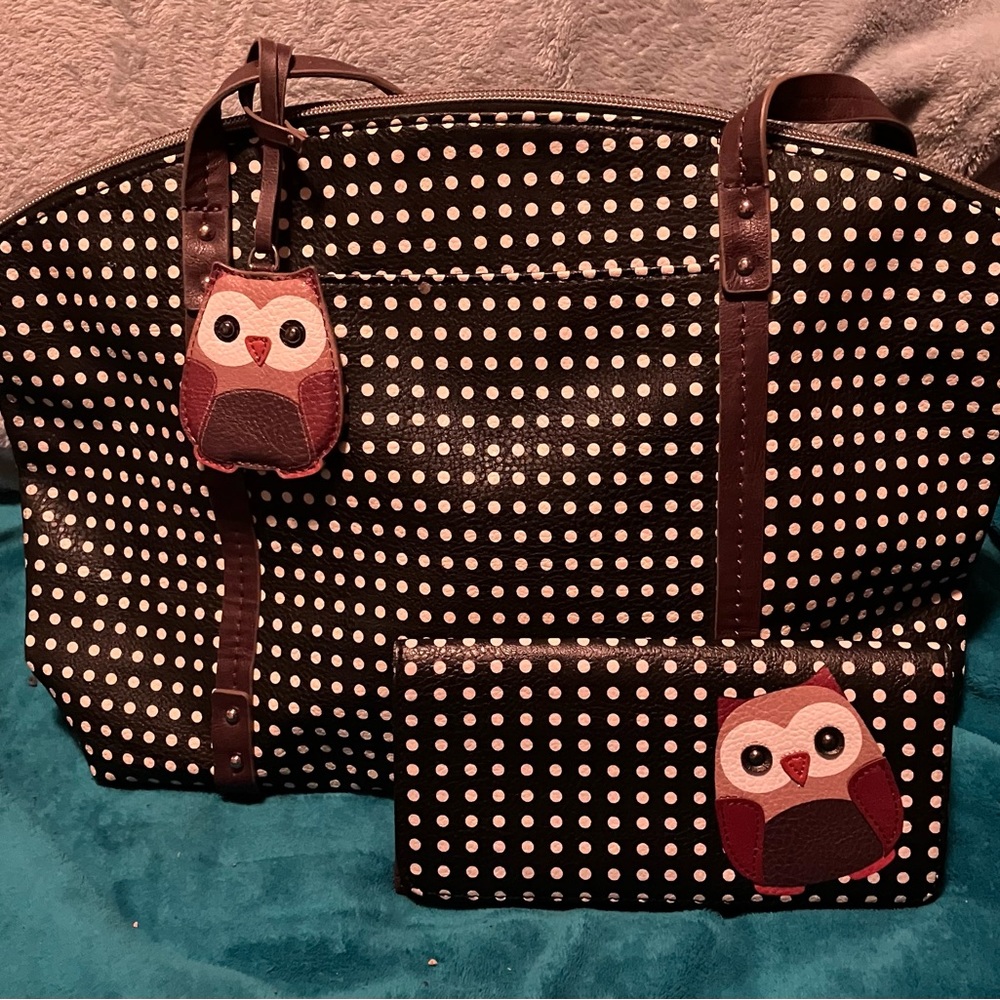 Relic owl purse with matching wallet